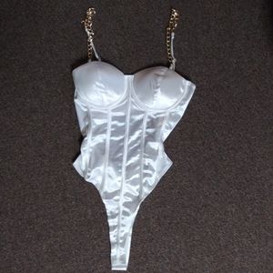 White Kaylee Kollection Bodysuit